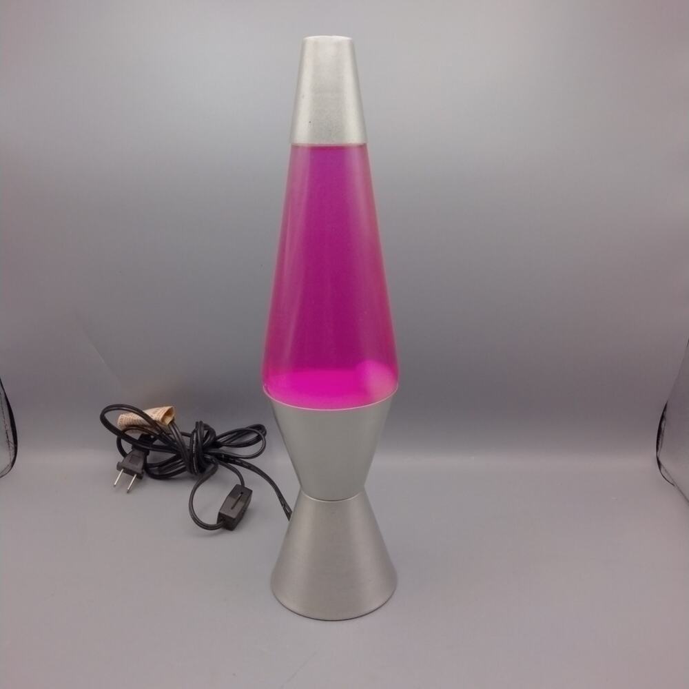 Lava Lamp The Original Lamp OEM With Pink Liquid Yellow Wax Complete Set Tested